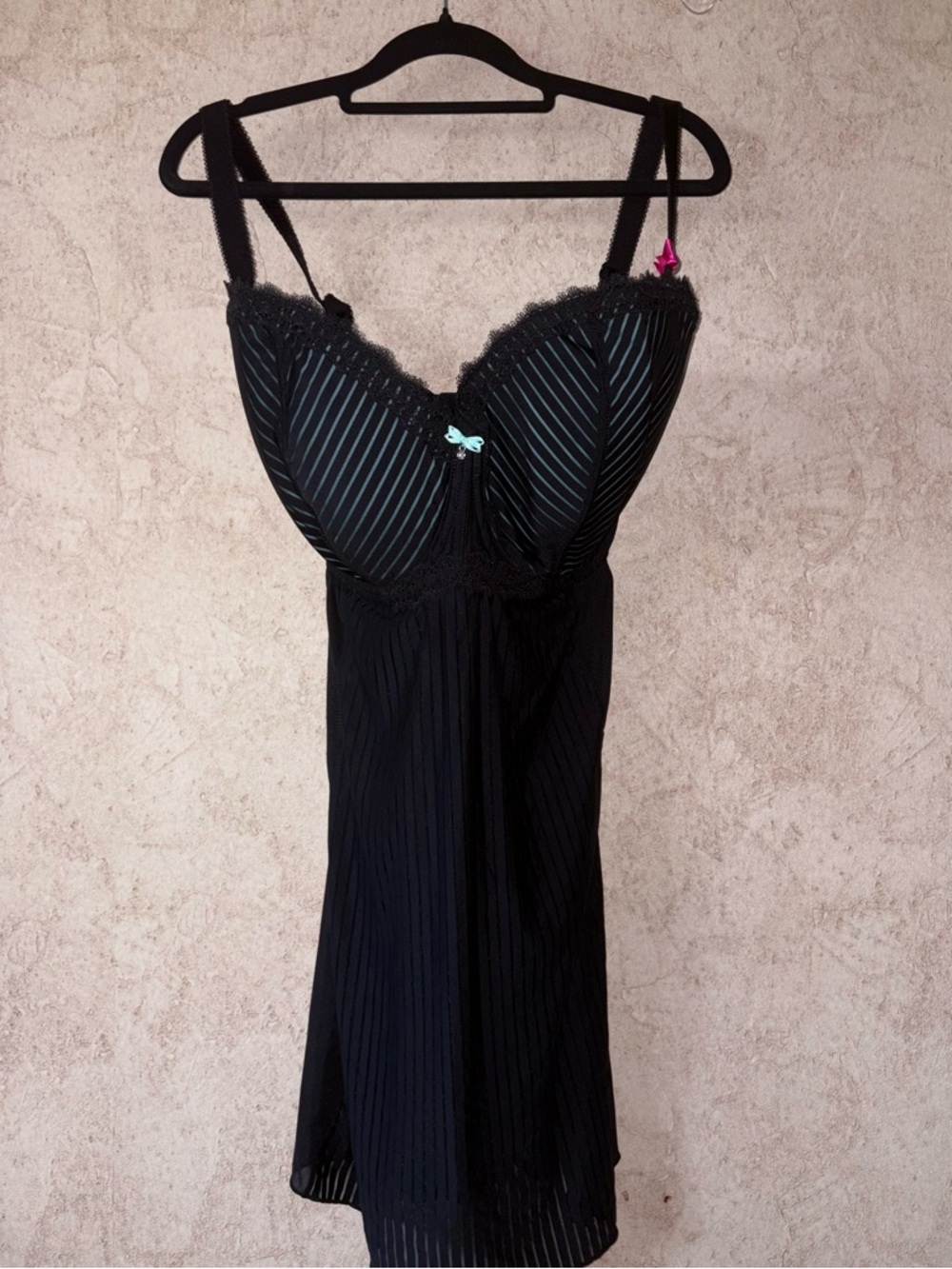 Curvy Kate Ritzy Babydoll (Black/Aqua) - Picture 2 of 7